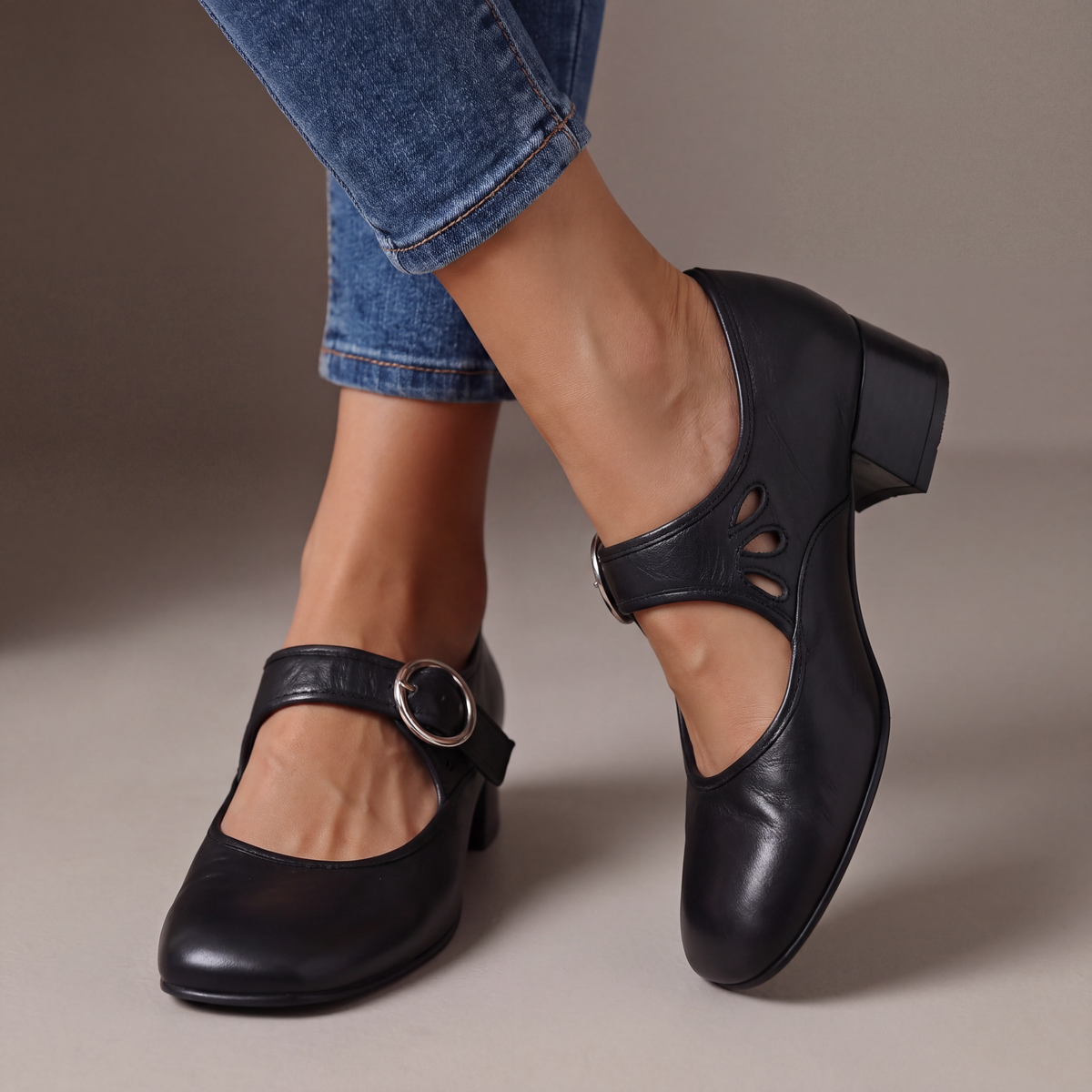Josephine Leather Comfort Mary Janes